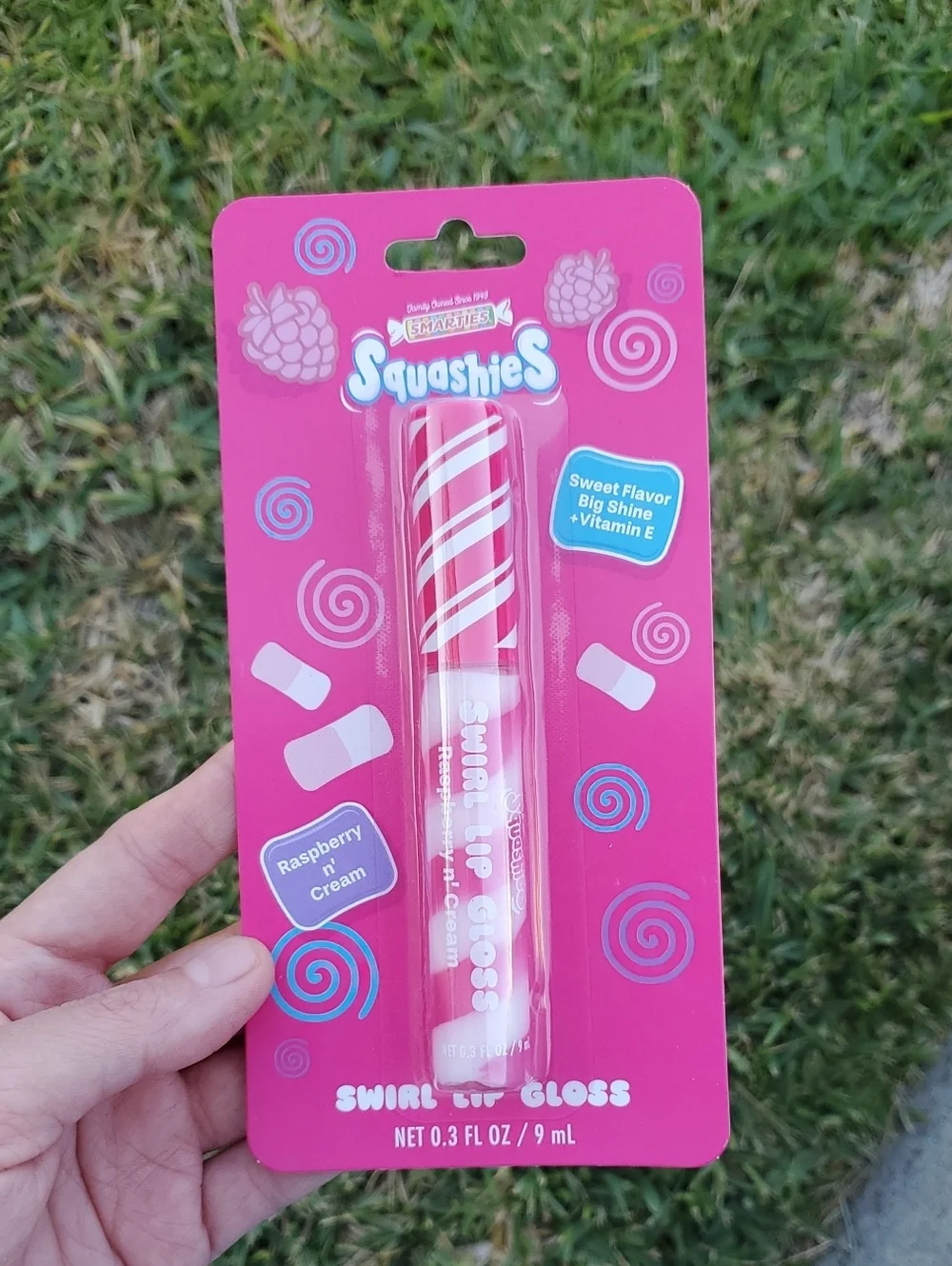 Smarties Squashies Swirl Lip Gloss Raspberry N' Cream